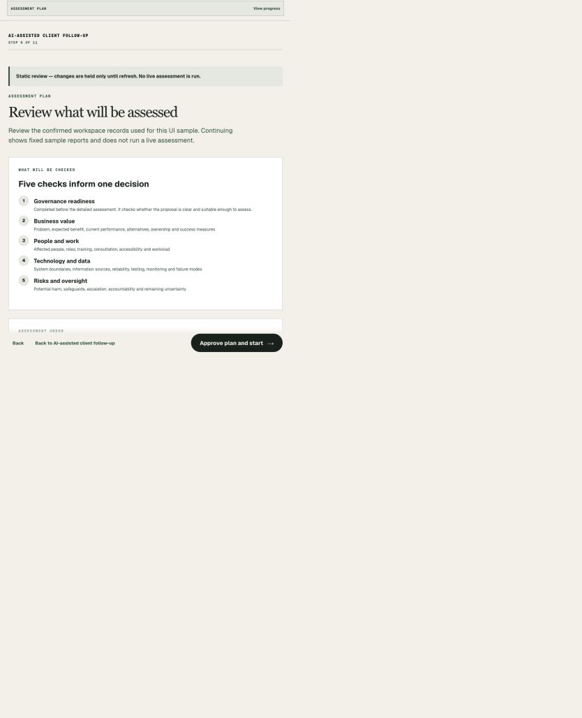 Assessment showing the records selected for the North Star AI use case
