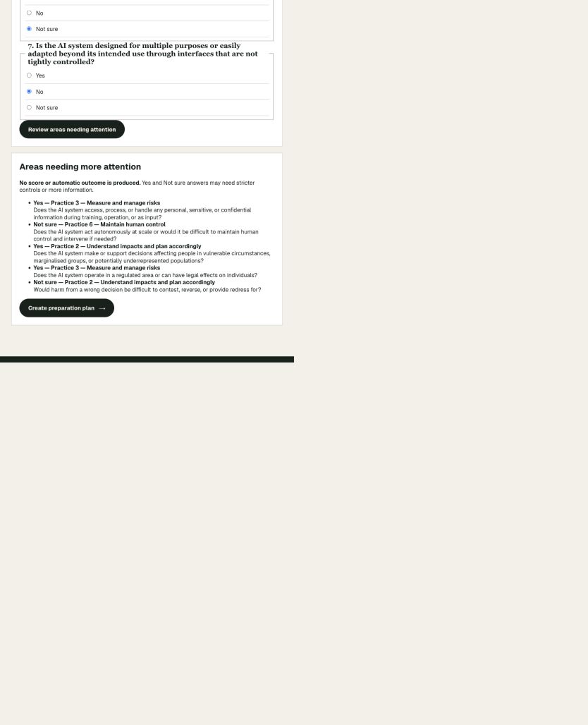Screening answers for the client follow-up use case
