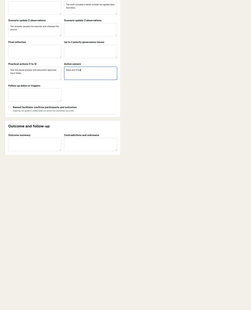 Review record with follow-up triggers