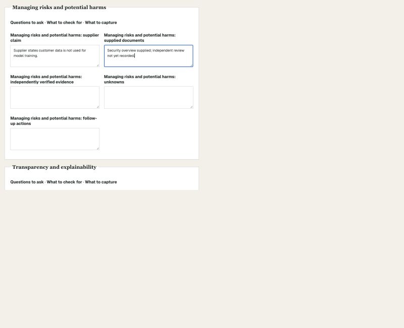Supplier documents with evidence review states